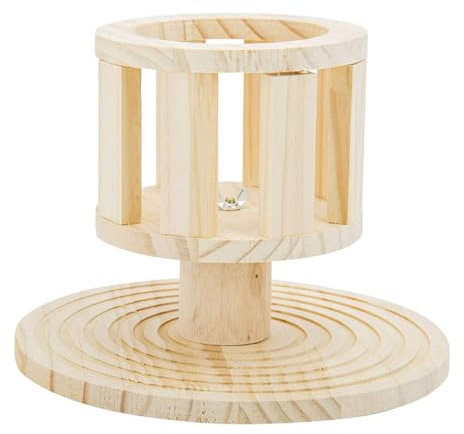 Parliky Holz Futterstation Für Kaninchen Und Kleintiere Stehender Futterständer Mit Schüssel Multifunktionaler Heurackhalter Für Meerschweinchen Chinchilla Und Nager Im Freigehege