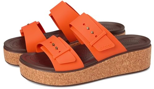 Crocs Women Sandal, Brooklyn Cork Buckle, Topaz, 7 UK Women