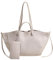 Macayda Handtasche Damen Umhängetasche Leder Tote Bag Klein Shopper Tasche Elegante Schultertasche PU Weichem Leder Henkeltaschen Tragetasche Beuteltasche für Büro Geschenk Einkau (G-Weiß)