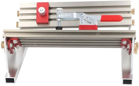 Aluminum Alloy Drawer Clamp Positioner, Drawer Jig Locator for Table Saws Milling Machines with 2 Height Adjustments, UHMW Slides