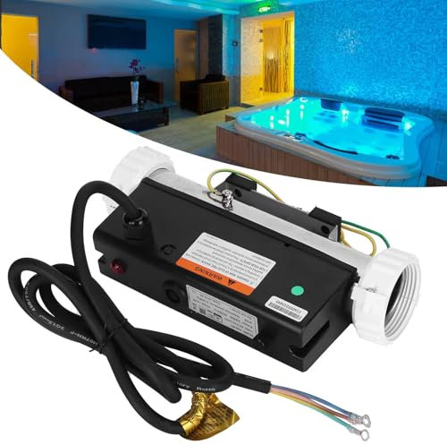 Riscaldatore per vasca idromassaggio Spa, kit riscaldatore universale in linea da 1~3KW, termostato per acqua riscaldatore elettrico per vasca idromassaggio, per spa, vasca da bagno, piscina,1KW