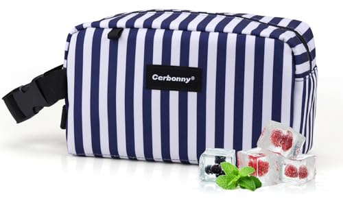 Freezable Lunch Bag,Freezable Snack Bag,Mini Cooler Bag for Travel/Work/School,Small Insulated Bag,Small Cooler Lunch Box with Ice Packs,Insulated Snack Bag,Freezable Snack Box with Handle Buckle