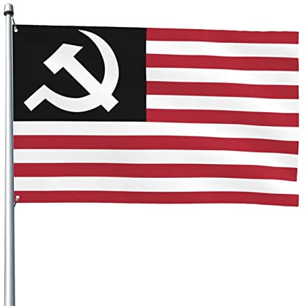 Gartenfahne Hammer Und Sichel Flagge Dekorative Fahnen Verblassen Beständig Dekoratives Banner Langlebig Sommer Flaggen, Für Veranda, Partys, Drinnen Und Draußen, 122x183 cm