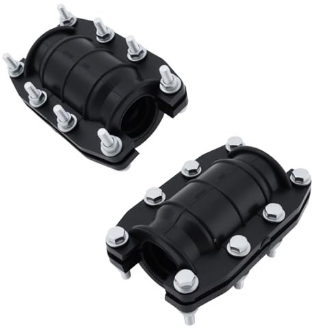 YINETTECH 2x Abrazaderas para Reparación de Fugas de Tuberías de Agua de 25 Mm de PE/PVC de Acero Y de Hierro de 100 X 79 Mm.