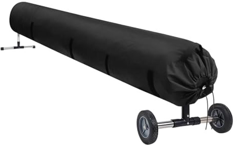 550 cm Solarabdeckung für Pool, Oxford-Stoff, Schutzhülle für Poolspule, wasserdicht und robust, Aufroller, Abdeckung für Solarpool, Aufroller, Abdeckplane