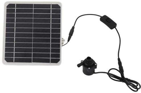 Pompe à eau avec support et interrupteur 30 W Débit d'eau pour bassin extérieur Fontaine à oiseaux Jardin et pour irrigation solaire 800 lm