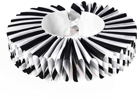 CVZQTE Col En Accordéon Pliable Avec Poignets Détachables Ensemble De Manchettes À Manches En Mousseline De Soie Pour Bals Et Spectacles D'Halloween