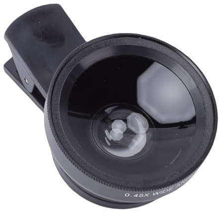 Tangxi Phone Camera Lens, 0.45X Wide Angle Lens 12.5X Macro for Smartphones, with 3-5cm Close Focus for Vast Landscapes and Tiny Objects