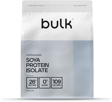 Bulk Proteine isolate di soia, Frullato proteico vegano, Non aromatizzato, 2.5kg, 83 porzioni