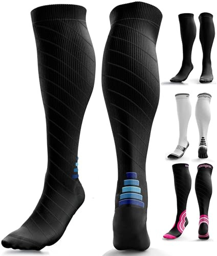Chaussettes de Contention pour Avion, Voyage, Course à Pied, Femme Homme