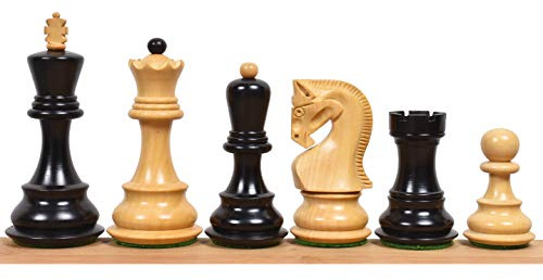 RoyalChessMall -3.9 Russian Zagreb 59' Series Chess Pieces only Set - Weighted Ebonised Boxwood…