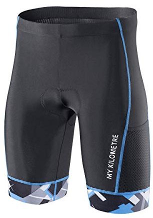MY KILOMETRE Triathlonshorts Herr – Professionella Cykelshorts med 2 Sidofickor, Andas Och Torkar Snabbt för Långdistans-Triathlon UPF 50+