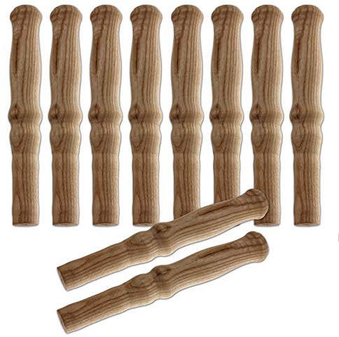BigDean 10 Schubkarren Universal Holzgriffe Schubkarrengriffe Griffe Holz | Schiebkarre Griffe aus Holz, wetterfest, rutschfest, enorm stabile Karrengriffe