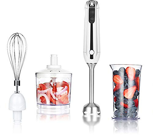 Immersion Hand Blende, Anti-Splash Food Processor Chopper Mixer with Whisk, 600ml Beaker, for Vegetable Grinder Chopper