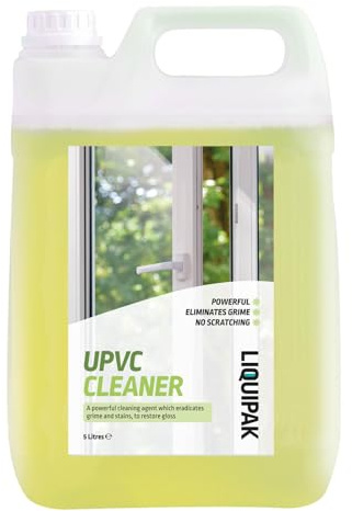 Liquipak UPVC 5L – Powerful Concentrated Window & Conservatory Solution for UPVC, PVC Frames, Garden Furniture – Removes Grime, Mould, Streak-Free & No Scratching