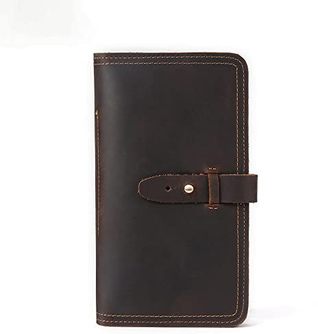 XIXIDIAN Halter Lange Kupplungsbeutel Handgemachte Männer Geldbörse Große Kapazität Dokumenttasche Kupplungsbeutel Retro Passport Tasche (Color : B, Size : 11 * 19 * 2cm)