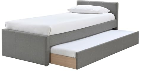 Miliboo Letto estraibile, 90 x 195 cm, grigio Macco