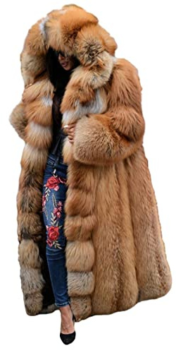 Damen Mittellange Jacke Warm Stehkragen Langarm Jacke Lässig Einfarbig Mode Faux Nerz Warm Damen Winter Pelzmantel