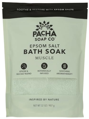 Pacha Soap Muscle Salt Soak, 32 OZ