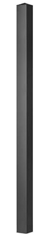Gardenode Easy Clôture Poteau Aluminium à sceller Universel pour Portail et portillon Chapeau Inclus H2.36 m Noir