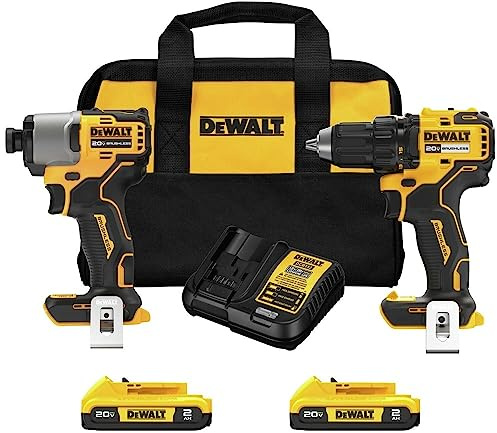 DEWALT - Kit combinado de taladro e impacto de 2 herramientas sin escobillas (DCK227D2)