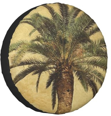 Palm Tree Tropical Printed Tire And Wheel Protector, Universal Wheelhouse Suitable For Many Vehicles