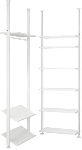 Generisch ELVARLI Garderoben-Kombination, 92/92x222-350 cm, weiß