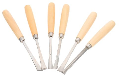 Anneome 6piezas Kit Para Tallar Madera Cuchillos Herramienta Para Modelar Artesanías Madera Para Talla Manual Incluye Herramientas Para Trabajar y Cortadores Para Xilografía