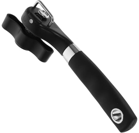 Cabilock Apriscatole Manuale in Acciaio Inox Apribottiglie Universale Design Compatto Nero