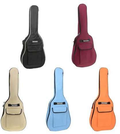 VONCYKI Gitarrentasche, 5 mm dicke Polsterung, Oxford-Stoff, Gitarren-Gigbag für E-Gitarren, rot, Einheitsgröße