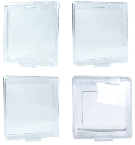 4 Pièces Type 86 Réversible Cache Interrupteur Murale Prise Mural étanche, Protege Prise Ultra Mince avec Protection Étanche IP14, Type 86 Cache Prise Plastiques pour Salle de Bain, Chambres, Cuisine