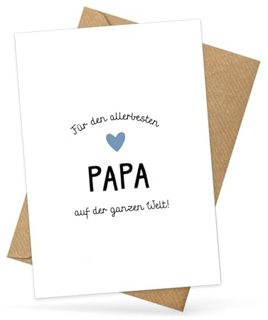 Koko Lora Grußkarte für den allerbesten Papa der Welt • Karte zum Vatertag, Geburtstagskarte bester Papa mit Umschlag