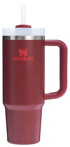 Stanley Quencher H2.0 Tumbler with Handle and Straw 30 oz | Flowstate 3-Position Lid | Cup Holder Compatible for Travel | Insulated Stainless Steel Cup | BPA-Free | Cranberry