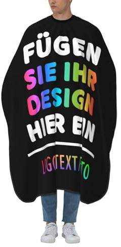 Personalisiert Friseurumhang Personalisierte Umhang Friseur Mit Bild Text Namen Selbst Gestalten Friseur Umhang Damen Herren Mit Foto Geschenke Unisex Praktisches, Verschleißfestes Friseurzubehör