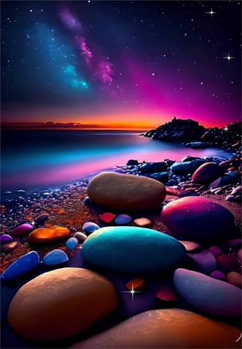 Puzzle de 300 Piezas Guijarro Cielo Estrellado 40x28 cm, Reto Creativo, Juguete desafío y Juego Educativo, Divertido Juego Familiar Rompecabezas para Adultos 300 Piezas