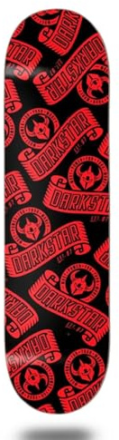 Glutier Darkstar monopatin Skate Skateboard Deck Tabla - ARC RHM Red 8.0