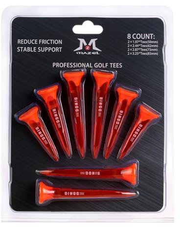 MAZEL Golf-Tees aus robustem Kunststoff, 5 cm, 6,2 cm, 7,3 cm, 8,3 cm, 8,3 cm, 8,3 cm, 8 cm, 8 Stück