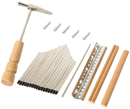 CHICAMPERA Schlüsselset als Geschenk mit 17 Tasten und Metall Verschleißfest Kalimba Daumenklavierzubehör Selbstgemacht und Sicher für Kinder