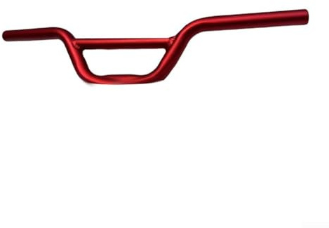 Manubrio in lega da 520 mm per bambini, per aggiornare la bici, diametro dello stelo 22,2 mm, manubrio ergonomico e confortevole, in argento, nero, viola, rosso (rosso)