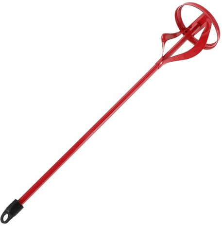 SHINEOFI Outil de Mélange de Peinture en Acier Rouge, Embout Malaxeur Pratique pour Perceuse, Mélange Rapide pour Peinture et Béton, Accessoire Portable pour Chantier Réutilisable