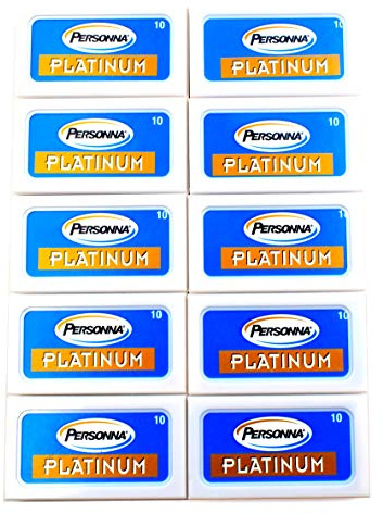 Personna Platinum Rasierklingen 100 Rasierklingen für Rasierhobel