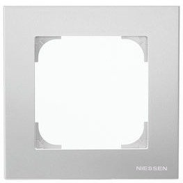 Niessen 8571 PL - Marco, 1 Ventana, Color Plata