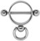Modern Nature Piercingschmuck Brustpiercing Schmuck Stahl Ring der O, glänzend poliert in 1,6 x 14 mm