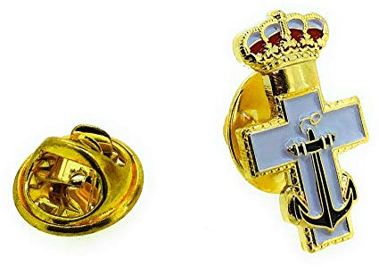 Gemelolandia | Pin de Solapa de la Medalla de la Cruz de Mérito Naval con Distintivo Blanco | Pines Originales Para Regalar | Para las Camisas, la Ropa o para tu Mochila | Detalles Divertidos