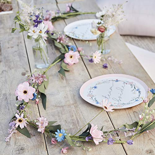 Ginger Ray Meadow Inspired Artificial Flower Hen Party Decorative Foliage Garland 1.9m in length