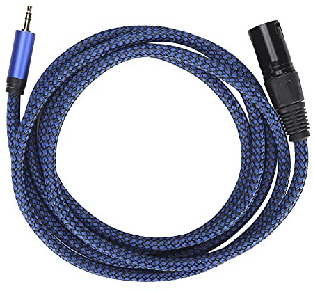 Fdit XLR-Stecker auf 3,5-mm-Klinke Symmetrisches Signalkabel XLR auf 1/8-Zoll-Mikrofonanschlusskabel, für Mobiltelefone, Notebooks, Leistungsverstärker(JD6044-2m)
