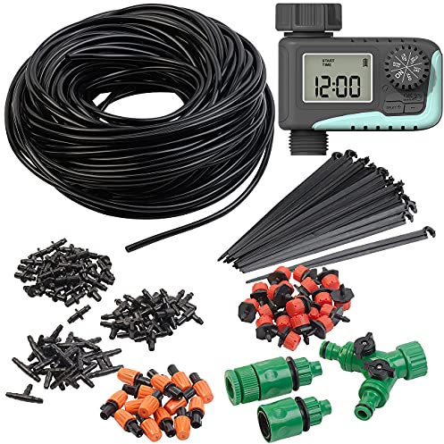 Royal Gardineer Bewässerung Garten: Digitaler Bewässerungscomputer mit 136-teiliges Sprinkler Set (Garden-Bewässerungscomputer, Automatische Gartenbewässerung, Bewässerungsschlauch)