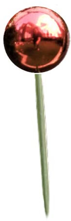 Jürgen Bocker Garten-Ambiente Rosenkugel 10 cm Edelstahl rot poliert mit Stab 80 cm Gartenstecker Dekokugel Dekorationskugel Kugel