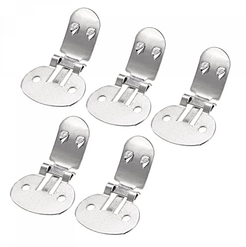 sourcing map 20 Stk Blanko Schuhclips 31mmx19,5mm Eisen Silber Farbton | für DIY Handwerk Dekoration