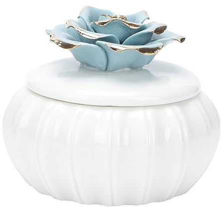 Garneck Nordic Rose Keramik Schmuck Box Versiegelt Lagerung Kanister Handbemalt